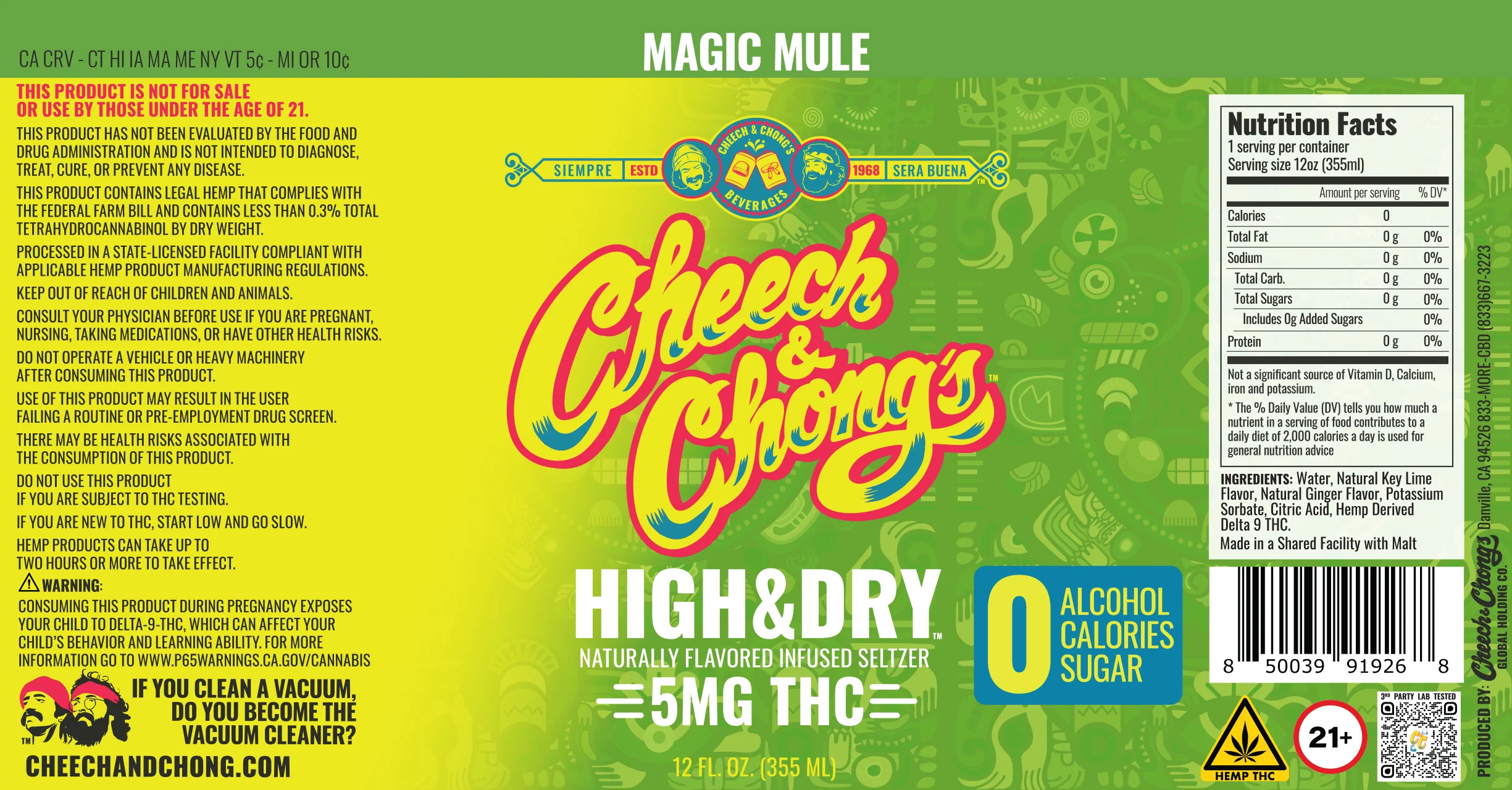 High & Dry Delta-9 THC Seltzer - Magic Mule (6-pack, 30 mg) - Image 4